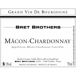 Mâcon Chardonnay 2020 Bret Borthers 750 ml 18,00 € Bret Brothers - Domaine de la Soufrandière vendu par 750ml