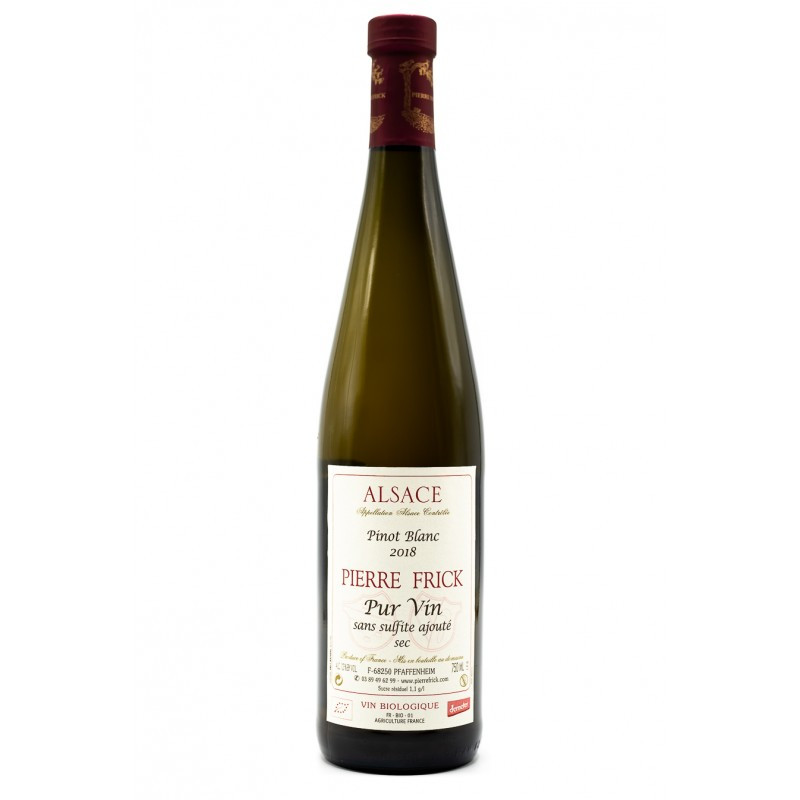 Pinot Blanc 2018 Pur Vin Pierre Frick 750 ml 19,70 € Alsace vendu par 750ml