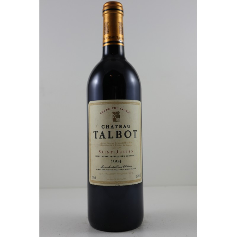 Château Talbot 1994 Saint Julien Grand Cru Classé 750 ml 89,00 € Régions viticoles vendu par 750ml