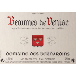 Beaumes de Venise Rouge 2021 Domaines des Bernardins 750 ml 15,90 € Vallée du Rhône vendu par 750ml