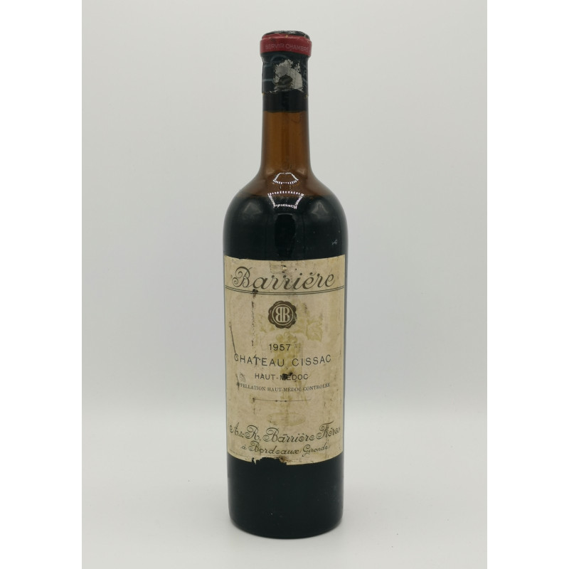 Château Cissac Haut Médoc 1957 750 ml 359,00 € Bordeaux vendu par 750ml
